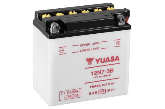 Conventional 12V battery NO ACID YUASA 12N7-3B
