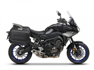 Kompletná sada bočných čiernych hliníkových kufrov SHAD TERRA BLACK , 36L/36/ bočné kufre, vrátane m SHAD YAMAHA MT-09 Tracer / Tracer 900