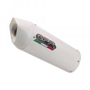 Koncovka výfuku Slip-on GPR ALBUS EVO4 White glossy including removable db killer, link pipe and catalyst