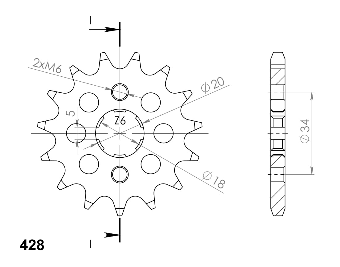 Reťazové koliečko SUPERSPROX CST-264:13 13T, 428