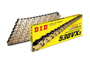 VX -x krúžok D.I.D Chain 530VX3 122 L zlatá/čierna