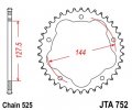 Hliníková reťazová rozeta JT JTA 752-38 38T, 525