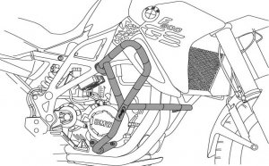 ochrana  motoru PUIG d 25mm čierna